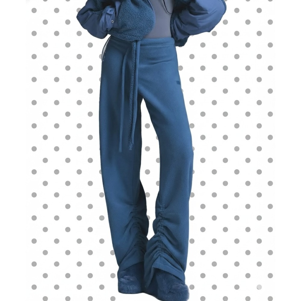 New Skims Fleece Lounge Oversized Stacked Pant Pants Azure Medium Athleisure